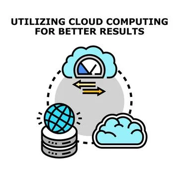 Cloud computing infrastructure optimizing data transfer operations Stockillustratie