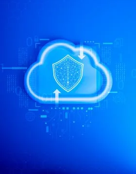 Cloud computing infrastructure technology, data system storage service. Stock Illustration