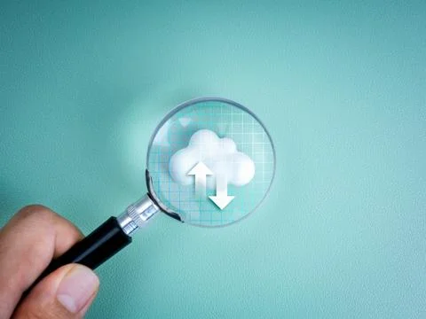 Cloud computing infrastructure technology, data system storage service conc.. Stock Photos