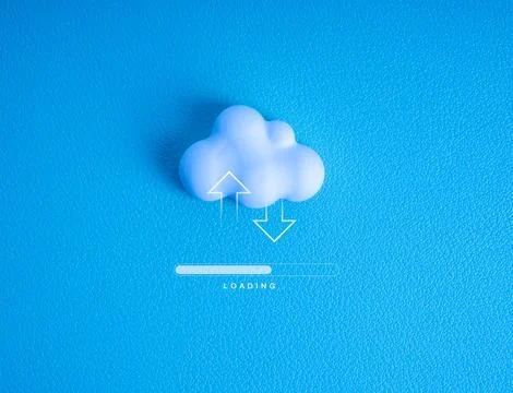 Cloud computing infrastructure technology, data system storage service conc.. Foto stock