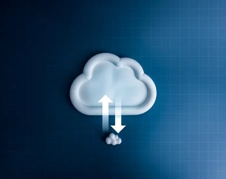 Cloud computing infrastructure technology, data system storage service conc.. Stock Photos