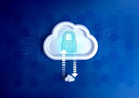 Cloud computing infrastructure technology, data system storage service. Stock Photos