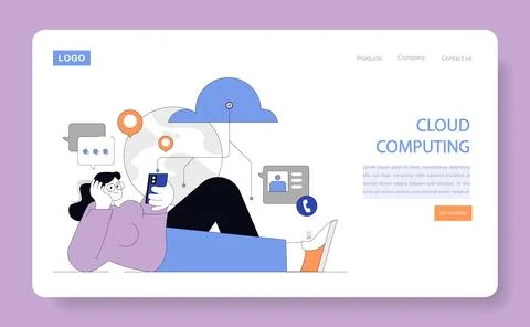 Cloud Computing innovation. Vector illustration. Stock Illustration