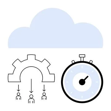 Cloud Computing Integration with Team Collaboration and Time Management Con.. イラスト素材