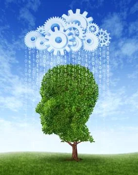 Cloud computing intelligence growth 库存插图