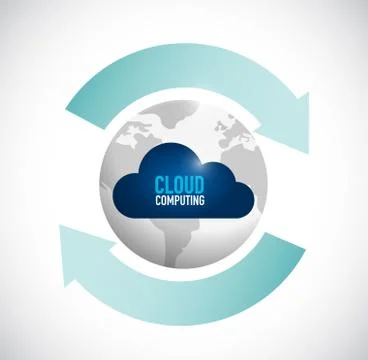 Cloud computing international cycle 스톡 일러스트