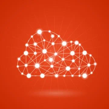 Cloud computing - internet communication network Stock Illustration