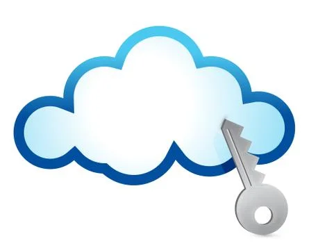 Cloud computing internet security concept Stock Illustration