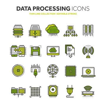 Cloud computing. Internet technology. Online services. Data, information 스톡 일러스트