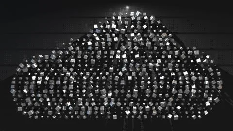 Cloud computing Internet of things IoT connected mobile device network Stockillustratie