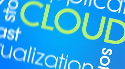 Cloud computing introduction presentation rotating word cloud. Kinetic Stock Footage 62367488