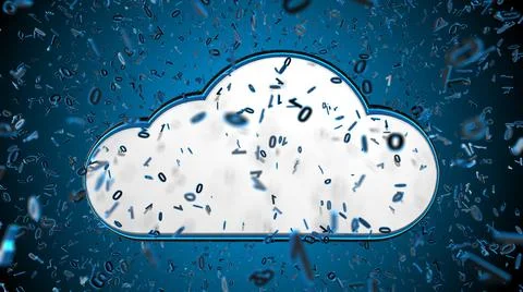 Cloud computing IOT big data network connectivity information technology - 3D Stockillustratie