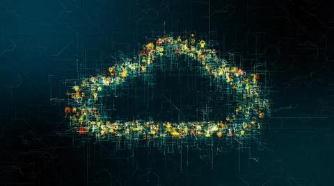 Cloud computing IOT mobile data network connectivity information technology  Stock Illustration