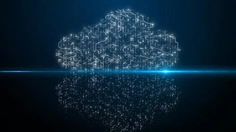 Cloud computing IOT mobile data network connectivity information technology  Stock Illustration