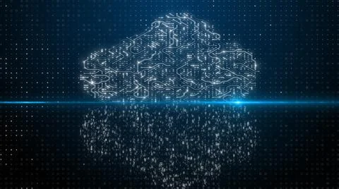 Cloud computing IOT mobile data network connectivity information technology  Stock Illustration