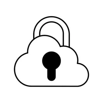 Cloud computing isolated icon Illustrazione stock