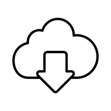 Cloud computing isolated icon Illustrazione stock