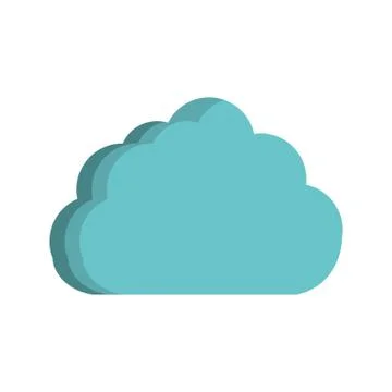 Cloud computing isolated icon Stock Illustration