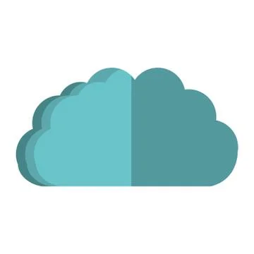 Cloud computing isolated icon Illustrazione stock
