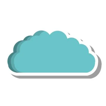 Cloud computing isolated icon Stock Illustration