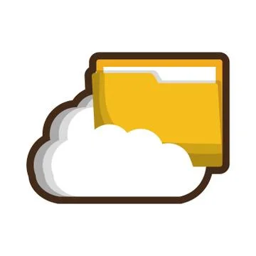 Cloud computing isolated icon Illustrazione stock
