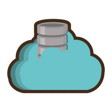 Cloud computing isolated icon 库存插图