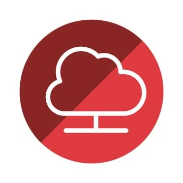 Cloud computing isolated icon Illustrazione stock