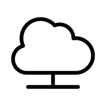 Cloud computing isolated icon Illustrazione stock