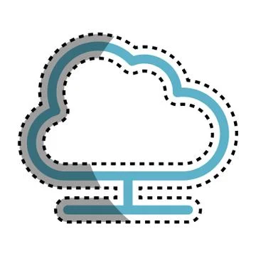 Cloud computing isolated icon Illustrazione stock