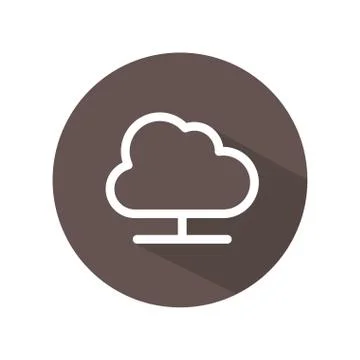 Cloud computing isolated icon Illustrazione stock
