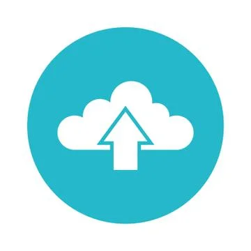 Cloud computing isolated icon Stock Illustration