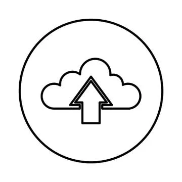 Cloud computing isolated icon Stock Illustration