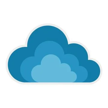 Cloud computing isolated icon Illustrazione stock