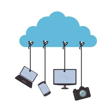 Cloud computing isolated icon Illustrazione stock