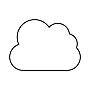 Cloud computing isolated icon Illustrazione stock