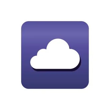 Cloud computing isolated icon Illustrazione stock