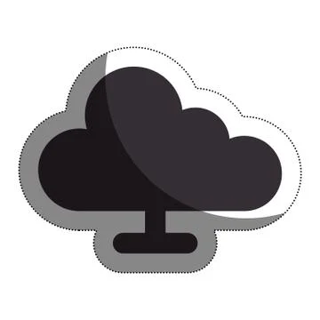 Cloud computing isolated icon Ilustração Stock
