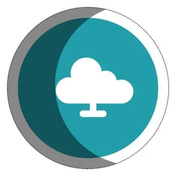 Cloud computing isolated icon Ilustração Stock