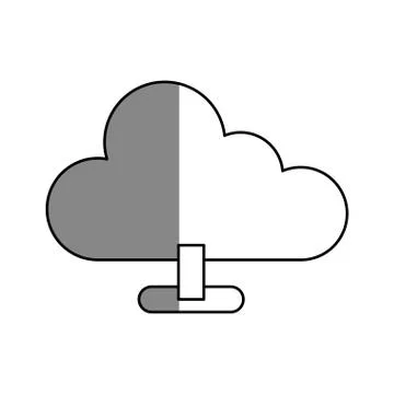 Cloud computing isolated icon Ilustração Stock