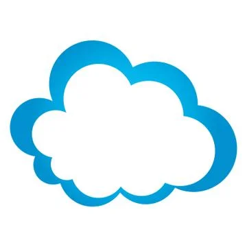 Cloud computing isolated icon Stock Illustration