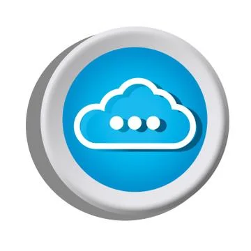 Cloud computing isolated icon Stock Illustration