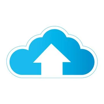 Cloud computing isolated icon Stock Illustration