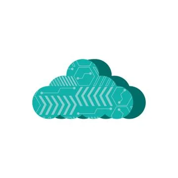 Cloud computing isolated icon Illustrazione stock