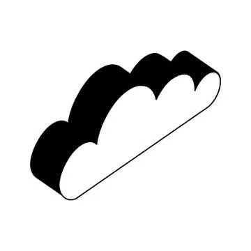 Cloud computing isometric icon 스톡 일러스트