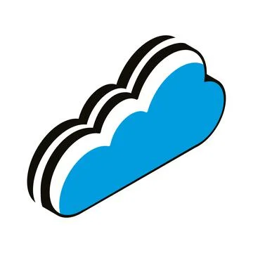 Cloud computing isometric イラスト素材