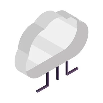 Cloud computing isometric Stock Illustration