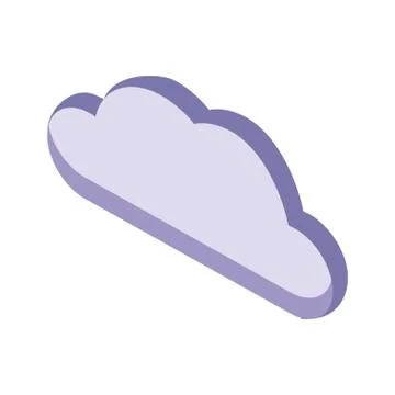 Cloud computing isometric symbol 스톡 일러스트