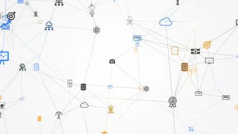 Cloud computing, IT concept of the cloud technologies 库存插图