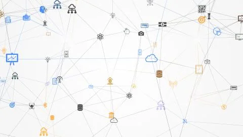 Cloud computing, IT concept of the cloud technologies Stock Illustration