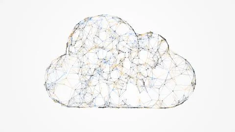 Cloud computing, IT concept of the cloud technologies 스톡 일러스트